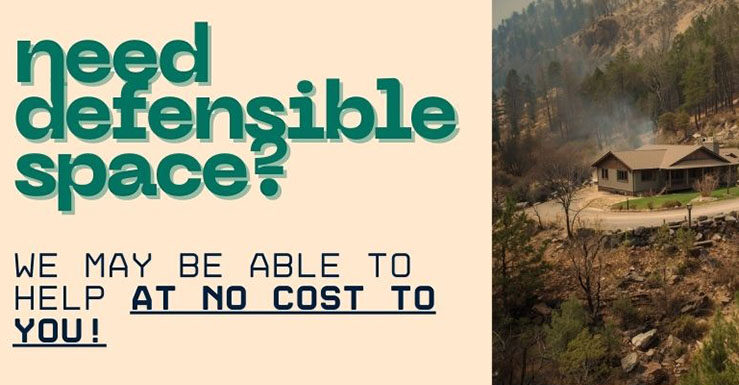 Home wildfire defensible space assistance ad